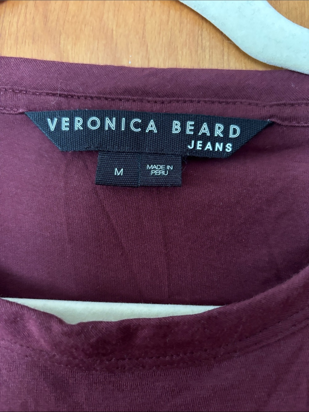 Veronica Beard Wine Ruched-Sleeve Long Sleeve Tee - Picture 2 of 5